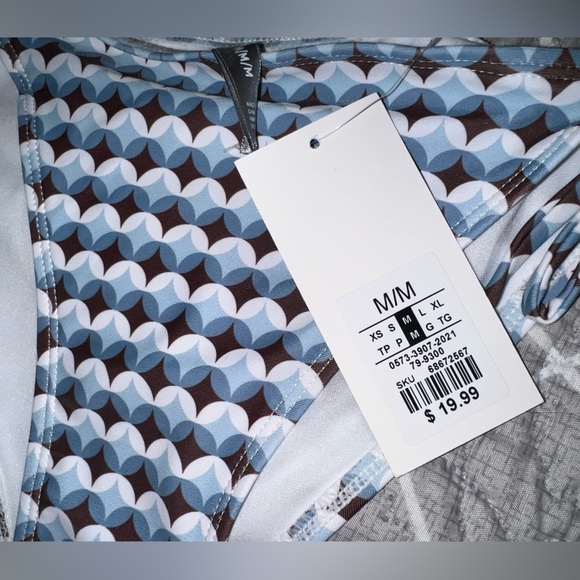 Refuge string bikini, size Medium, blue & brown, NWT - Picture 6 of 7